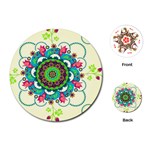 Mandala Flowers, Abstract, Butterflies, Floral, Pattern Playing Cards Single Design (Round)