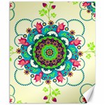 Mandala Flowers, Abstract, Butterflies, Floral, Pattern Canvas 8  x 10 