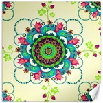 Mandala Flowers, Abstract, Butterflies, Floral, Pattern Canvas 12  x 12 