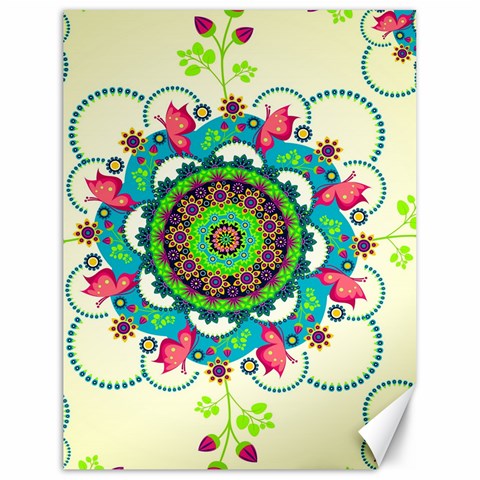 Mandala Flowers, Abstract, Butterflies, Floral, Pattern Canvas 18  x 24  from ArtsNow.com 17.8 x23.08  Canvas - 1