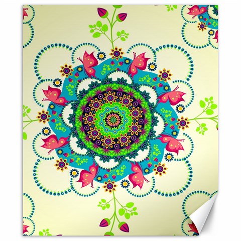 Mandala Flowers, Abstract, Butterflies, Floral, Pattern Canvas 20  x 24  from ArtsNow.com 19.57 x23.15  Canvas - 1