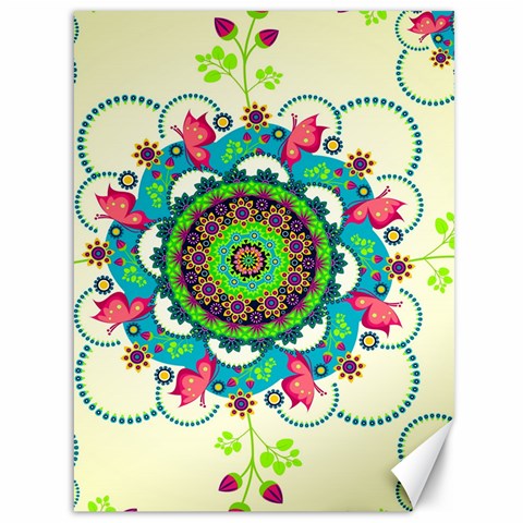 Mandala Flowers, Abstract, Butterflies, Floral, Pattern Canvas 36  x 48  from ArtsNow.com 35.26 x46.15  Canvas - 1