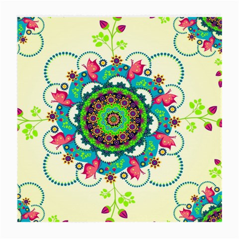 Mandala Flowers, Abstract, Butterflies, Floral, Pattern Medium Glasses Cloth from ArtsNow.com Front