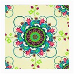 Mandala Flowers, Abstract, Butterflies, Floral, Pattern Medium Glasses Cloth