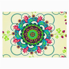 Mandala Flowers, Abstract, Butterflies, Floral, Pattern Large Glasses Cloth (2 Sides) from ArtsNow.com Front