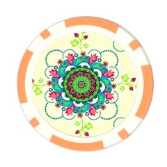 Mandala Flowers, Abstract, Butterflies, Floral, Pattern Poker Chip Card Guard from ArtsNow.com Front