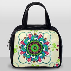 Mandala Flowers, Abstract, Butterflies, Floral, Pattern Classic Handbag (Two Sides) from ArtsNow.com Back