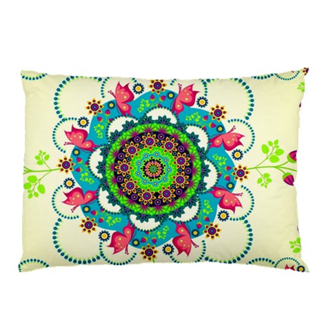 Mandala Flowers, Abstract, Butterflies, Floral, Pattern Pillow Case from ArtsNow.com 26.62 x18.9  Pillow Case