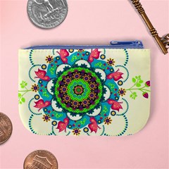 Mandala Flowers, Abstract, Butterflies, Floral, Pattern Mini Coin Purse from ArtsNow.com Back