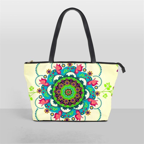 Mandala Flowers, Abstract, Butterflies, Floral, Pattern Classic Shoulder Handbag from ArtsNow.com Front