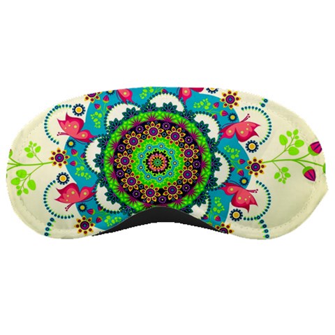 Mandala Flowers, Abstract, Butterflies, Floral, Pattern Sleep Mask from ArtsNow.com Front