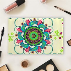 Mandala Flowers, Abstract, Butterflies, Floral, Pattern Cosmetic Bag (Large) from ArtsNow.com Front