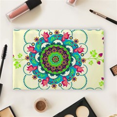 Mandala Flowers, Abstract, Butterflies, Floral, Pattern Cosmetic Bag (Large) from ArtsNow.com Back