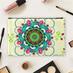 Mandala Flowers, Abstract, Butterflies, Floral, Pattern Cosmetic Bag (Large) from ArtsNow.com Back