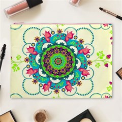 Mandala Flowers, Abstract, Butterflies, Floral, Pattern Cosmetic Bag (XL) from ArtsNow.com Front