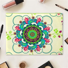 Mandala Flowers, Abstract, Butterflies, Floral, Pattern Cosmetic Bag (XL) from ArtsNow.com Back