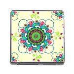 Mandala Flowers, Abstract, Butterflies, Floral, Pattern Memory Card Reader (Square 5 Slot)