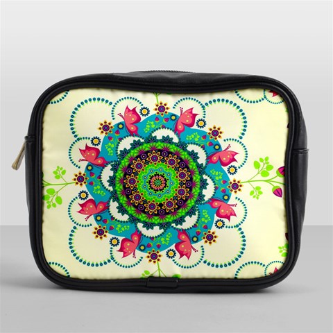 Mandala Flowers, Abstract, Butterflies, Floral, Pattern Mini Toiletries Bag (One Side) from ArtsNow.com Front