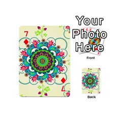 Mandala Flowers, Abstract, Butterflies, Floral, Pattern Playing Cards 54 Designs (Mini) from ArtsNow.com Front - Diamond7