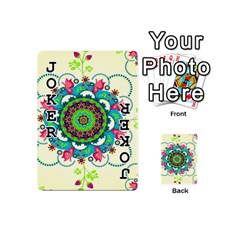 Mandala Flowers, Abstract, Butterflies, Floral, Pattern Playing Cards 54 Designs (Mini) from ArtsNow.com Front - Joker1