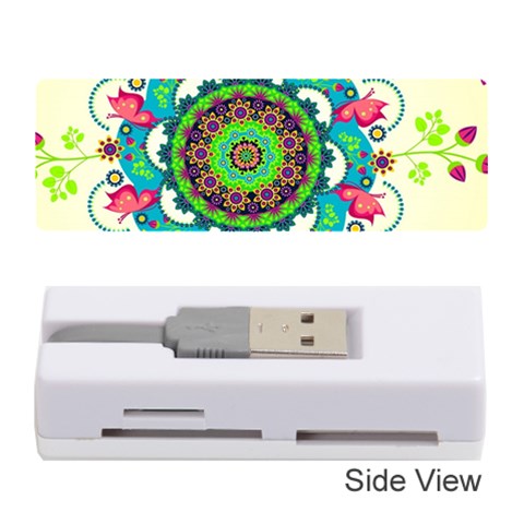 Mandala Flowers, Abstract, Butterflies, Floral, Pattern Memory Card Reader (Stick) from ArtsNow.com Front