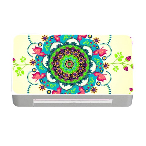 Mandala Flowers, Abstract, Butterflies, Floral, Pattern Memory Card Reader with CF from ArtsNow.com Front