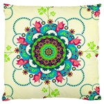 Mandala Flowers, Abstract, Butterflies, Floral, Pattern Large Cushion Case (One Side)