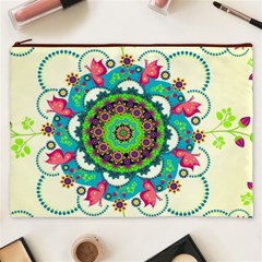 Mandala Flowers, Abstract, Butterflies, Floral, Pattern Cosmetic Bag (XXXL) from ArtsNow.com Front