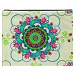 Mandala Flowers, Abstract, Butterflies, Floral, Pattern Cosmetic Bag (XXXL)