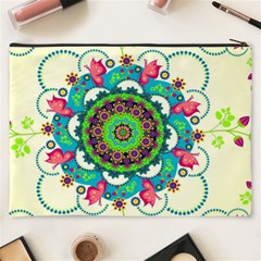 Mandala Flowers, Abstract, Butterflies, Floral, Pattern Cosmetic Bag (XXXL) from ArtsNow.com Back