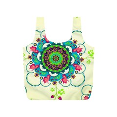 Mandala Flowers, Abstract, Butterflies, Floral, Pattern Full Print Recycle Bag (S) from ArtsNow.com Front