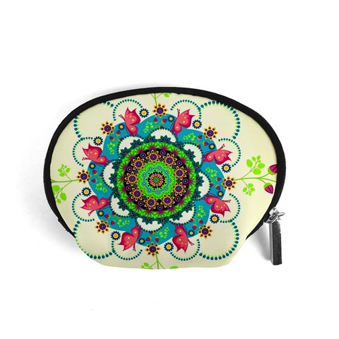 Mandala Flowers, Abstract, Butterflies, Floral, Pattern Accessory Pouch (Small) from ArtsNow.com Front