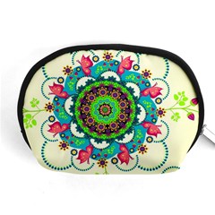 Mandala Flowers, Abstract, Butterflies, Floral, Pattern Accessory Pouch (Medium) from ArtsNow.com Front