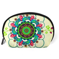 Mandala Flowers, Abstract, Butterflies, Floral, Pattern Accessory Pouch (Large) from ArtsNow.com Back