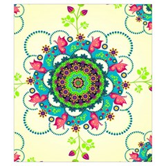 Mandala Flowers, Abstract, Butterflies, Floral, Pattern Drawstring Pouch (Small) from ArtsNow.com Front