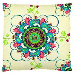 Mandala Flowers, Abstract, Butterflies, Floral, Pattern Standard Premium Plush Fleece Cushion Case (Two Sides) from ArtsNow.com Front