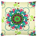 Mandala Flowers, Abstract, Butterflies, Floral, Pattern Standard Premium Plush Fleece Cushion Case (Two Sides)