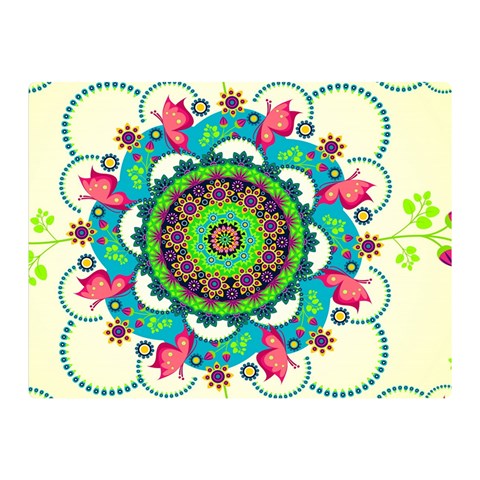 Mandala Flowers, Abstract, Butterflies, Floral, Pattern Two Sides Premium Plush Fleece Blanket (Mini) from ArtsNow.com 35 x27  Blanket Front