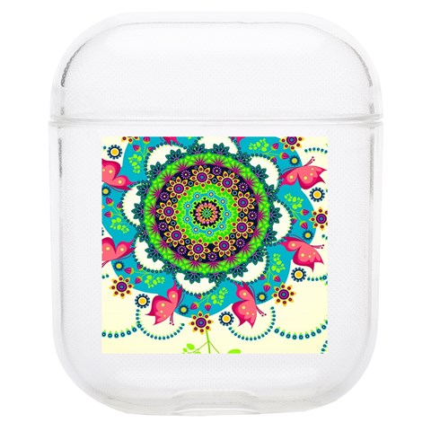 Mandala Flowers, Abstract, Butterflies, Floral, Pattern Soft TPU AirPods 1/2 Case from ArtsNow.com Front