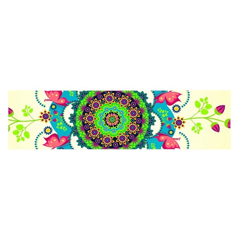 Mandala Flowers, Abstract, Butterflies, Floral, Pattern Oblong Satin Scarf (16  x 60 ) from ArtsNow.com Front