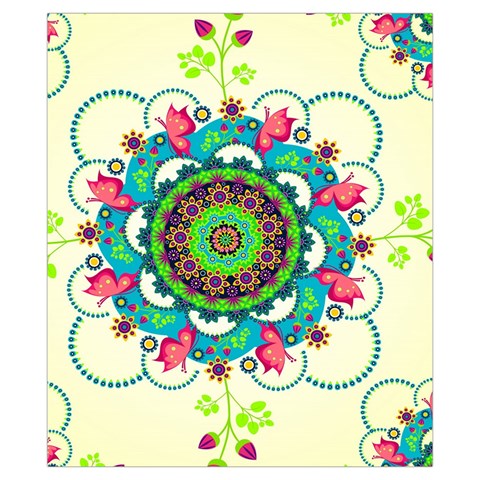 Mandala Flowers, Abstract, Butterflies, Floral, Pattern Drawstring Pouch (XS) from ArtsNow.com Front