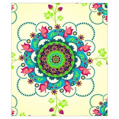 Mandala Flowers, Abstract, Butterflies, Floral, Pattern Drawstring Pouch (XS) from ArtsNow.com Front