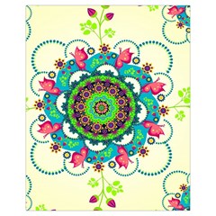 Mandala Flowers, Abstract, Butterflies, Floral, Pattern Drawstring Pouch (XL) from ArtsNow.com Front