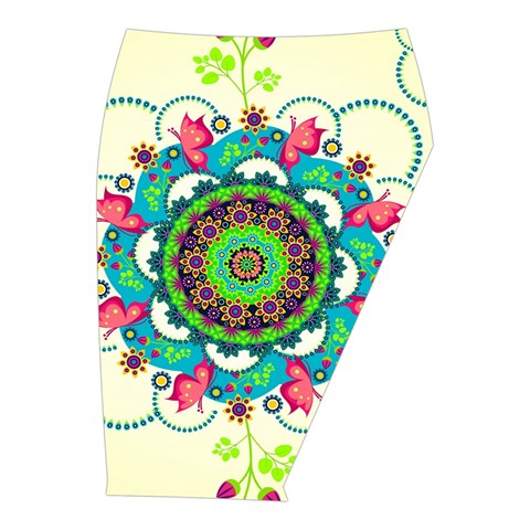 Mandala Flowers, Abstract, Butterflies, Floral, Pattern Midi Wrap Pencil Skirt from ArtsNow.com  Front Right 