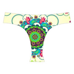 Mandala Flowers, Abstract, Butterflies, Floral, Pattern Cross Back Hipster Bikini Set from ArtsNow.com Front Under