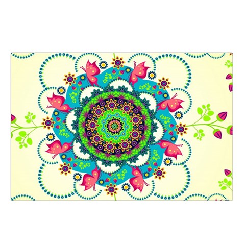 Mandala Flowers, Abstract, Butterflies, Floral, Pattern Waist Pouch (Large) from ArtsNow.com Loop