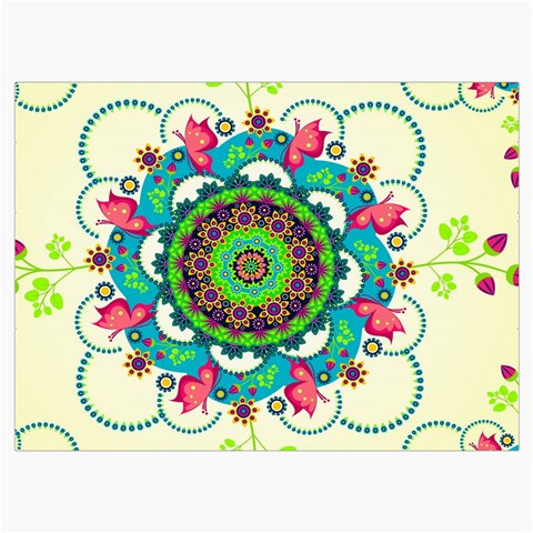 Mandala Flowers, Abstract, Butterflies, Floral, Pattern Roll Up Canvas Pencil Holder (M) from ArtsNow.com Front