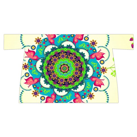 Mandala Flowers, Abstract, Butterflies, Floral, Pattern Wristlet Pouch Bag (Small) from ArtsNow.com Front