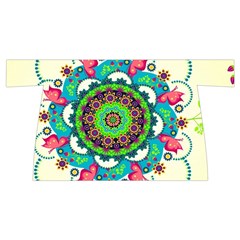 Mandala Flowers, Abstract, Butterflies, Floral, Pattern Wristlet Pouch Bag (Small) from ArtsNow.com Front