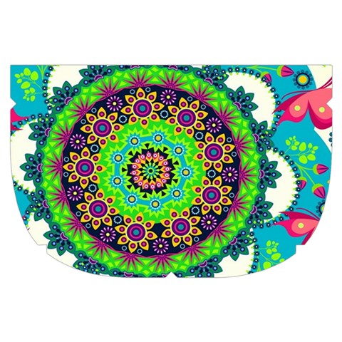 Mandala Flowers, Abstract, Butterflies, Floral, Pattern Make Up Case (Small) from ArtsNow.com Side Right